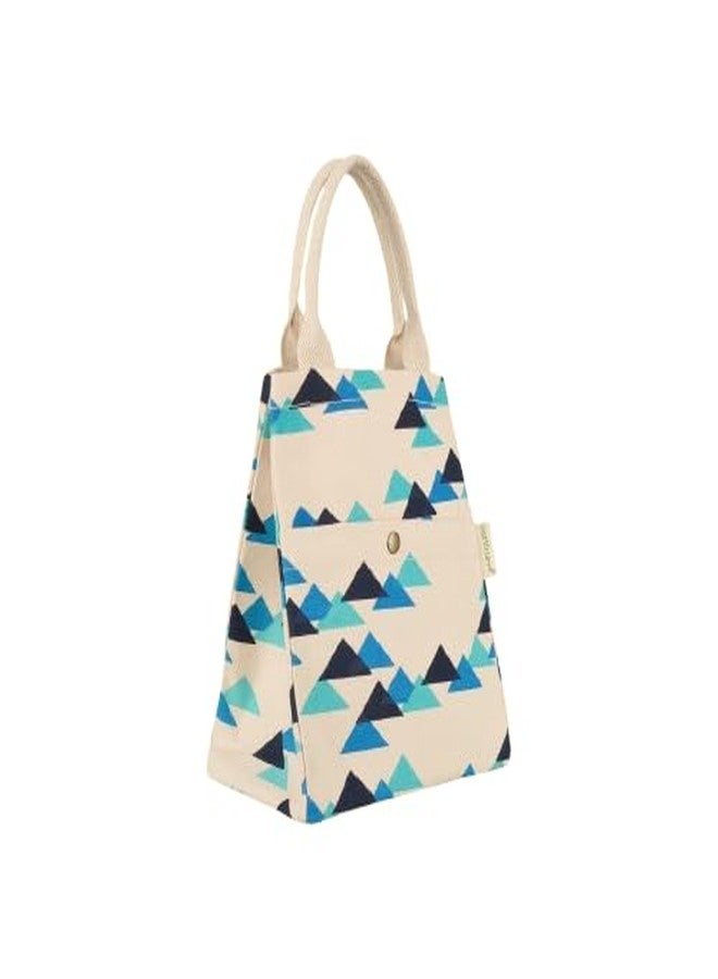 earthsave Insulated Lunch Bag for Office Women & Men (Pack of 2) | Eco-Friendly Canvas Tiffin Bags for School, Cotton Drawstring Lunch Bag for Kids| Cloth Lunch Box Bags | Orange &Blue - Image 2